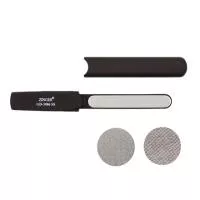 Пилка для ногтей лазерная 2х стор в футляре,черная